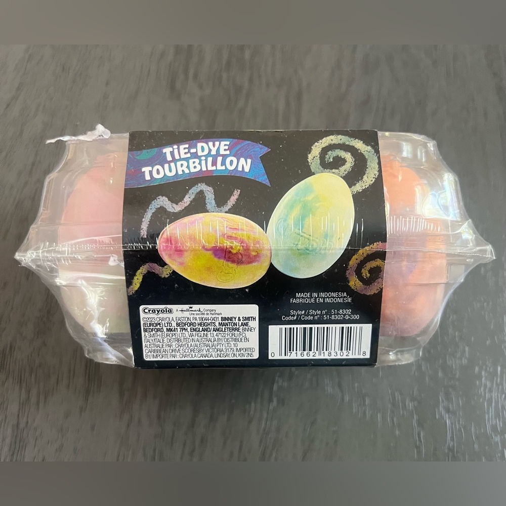 Crayola, Tie-Dye Egg Chalk, 6 Count